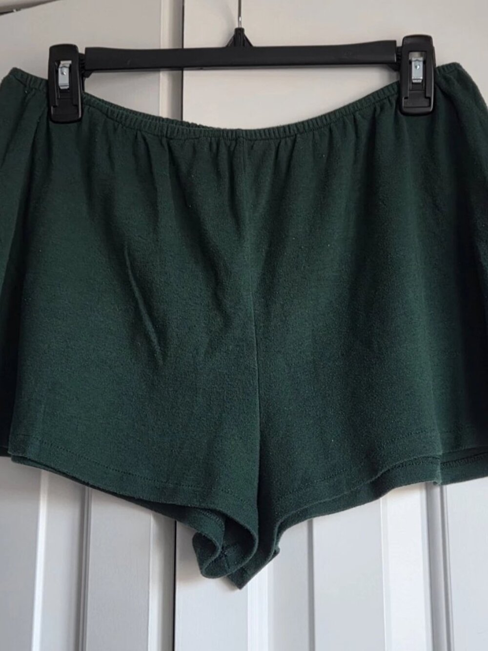 Y2K Women's Forest Green Pajama Lounge Shorts - Size Small